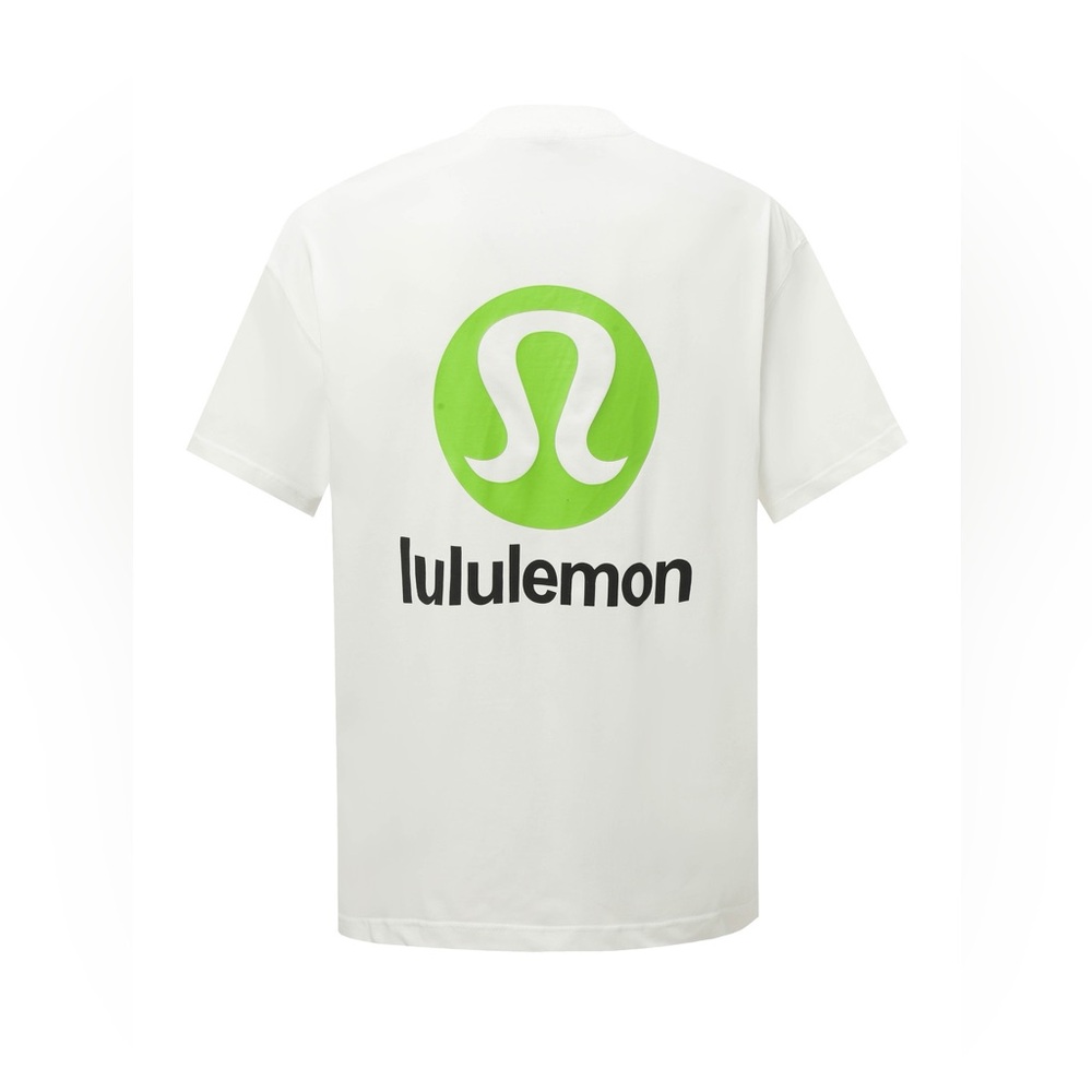 Lululemon athletica Logo Print White Short Sleeve